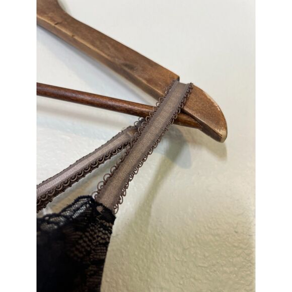 Soma Roma Demi Brown Black Lace T Shirt Bra Size 34D Underwire - Picture 3 of 7